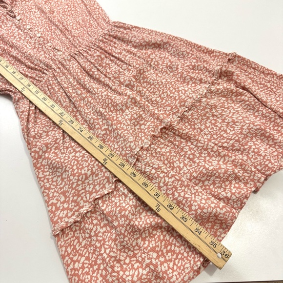 Abercrombie & Fitch Dress Ditsy Pink Leopard Mini Y2K 90s Summer Casual Sz M - Picture 12 of 13
